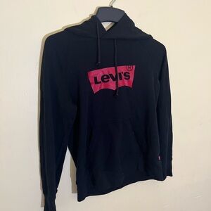 Levi's Black Sweatshirt Casual Cotton Blend